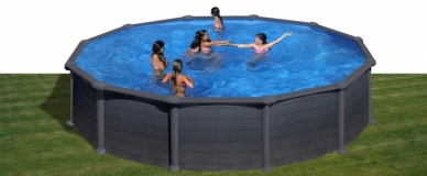 Dream-Pool-Granada-e-Kea-Piscine-fuori-terra-tonde-e-ovali-in-acciaio-e-PVC-con-decorazione-Grafite - Img 3